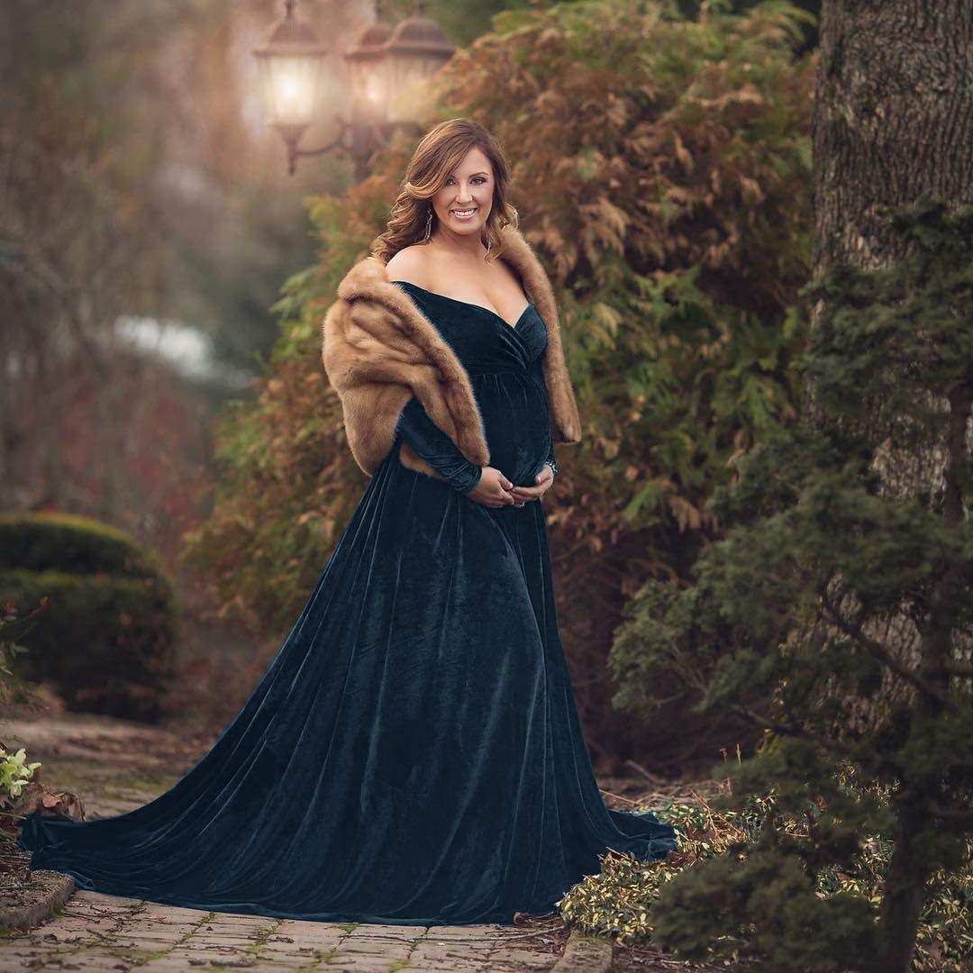 Great Winter Pregnancy Dress - Long Tail Maternity Dresses for Photo Shoot - Long Dress Gown Color Photography(1U5)(Z6)(Z8)(1Z1)(2Z1)(3Z1)(4Z1)(7Z1)