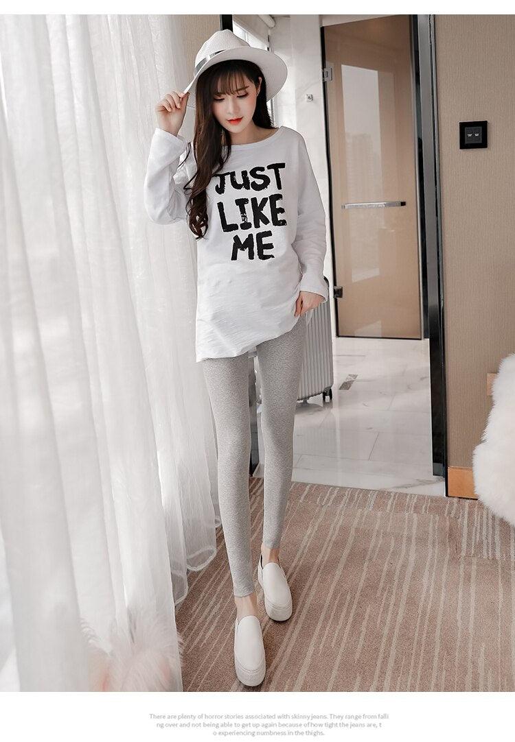 Across V Low Waist Belly Maternity Legging - Spring Autumn Fashion Knitted Clothes for Pregnant Women Pregnancy Skinny Pants (2Z7)(7Z2)(1U4)