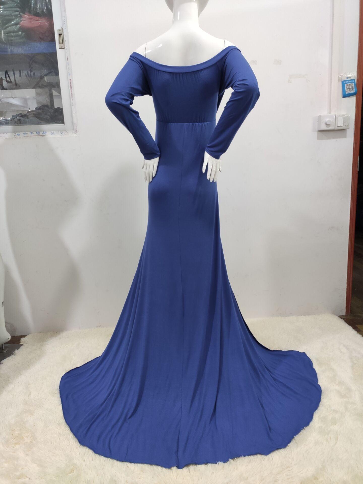 Maternity White Photo Dress - Pregnant Women Mermaid Sexy Gown Pregnancy Dress (1U5)(Z6)(Z8)(1Z1)(2Z1)(3Z1)(4Z1)(7Z1)