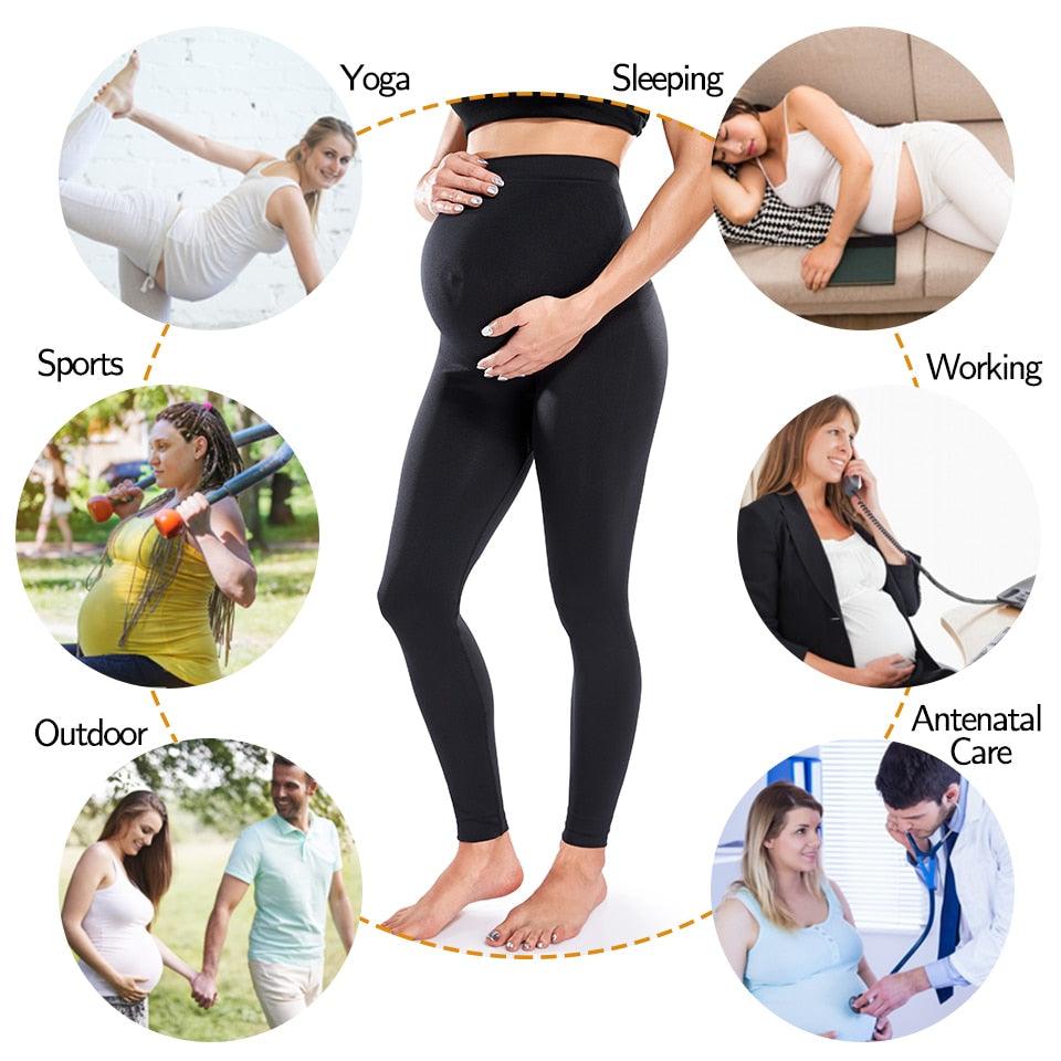 Nice Maternity Leggings - High Waist Belly Support - Leggings for Pregnant Women - Pregnancy Skinny Pants Body Shaping Postpartum Trousers (D6)(2Z7)(F6)(1U4)(7Z2) - Deals DejaVu