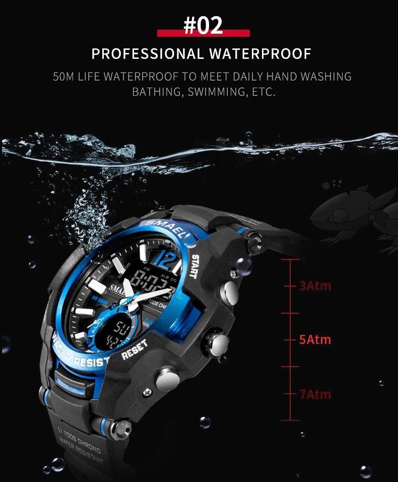 Men Watches - Sport Watch Waterproof 50M Wristwatch Relogio Masculino Militar 1805 Men's Clock (MA9)(RW)(1U84)