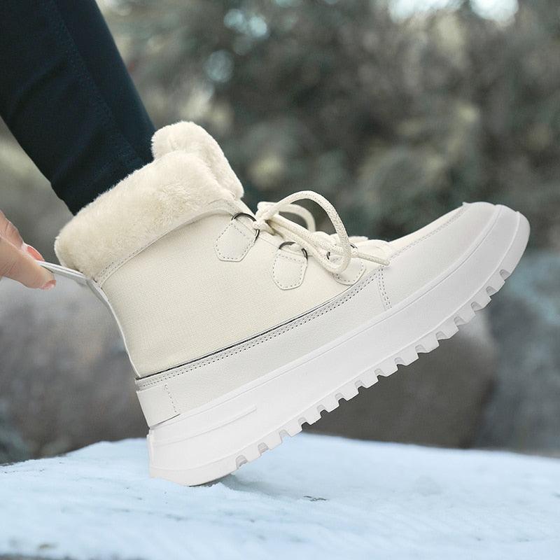 Snow Boots Outdoor Non-slip Sneakers - Plush Warm Woman Waterproof Winter Boots - Women Platform Ankle Boots (BB2)(CD)(WO4)(BB5)(F38)(3U38) - Deals DejaVu