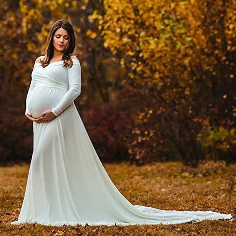 Gorgeous Pregnancy Dress for Photo Shoot - Women Baby Shower Dress - Photography Maternity Gown (1U5)(Z6)(Z8)(1Z1)(2Z1)(3Z1)(4Z1)(7Z1)