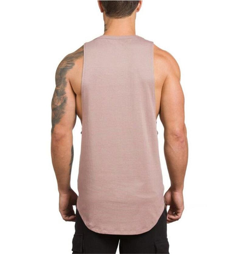 Trending Brand Gym Stringer Clothing Bodybuilding Tank Top - Men Fitness Singlet Sleeveless Shirt Solid Cotton Muscle (TM7)(1U101)(1U100)