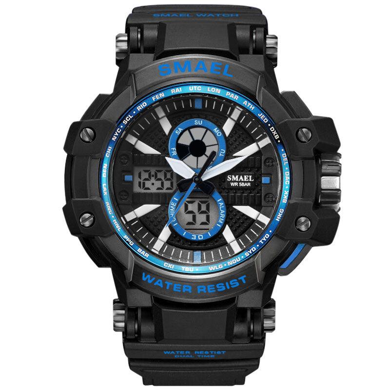 Sport Watches For Men Military Clock - Watch 50M Waterproof Luminous White Wristwatch Band (MA9)(RW)(1U84)