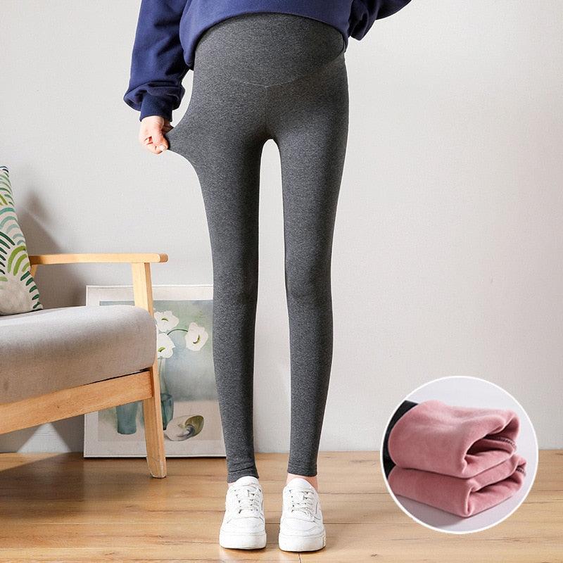 Winter Maternity Leggings - Thick Adjustable Waist Velvet Line Pregnant Women Pregnancy Clothes Pants Ropa Mujer Maternal (2Z7)(7Z2)(1U4)