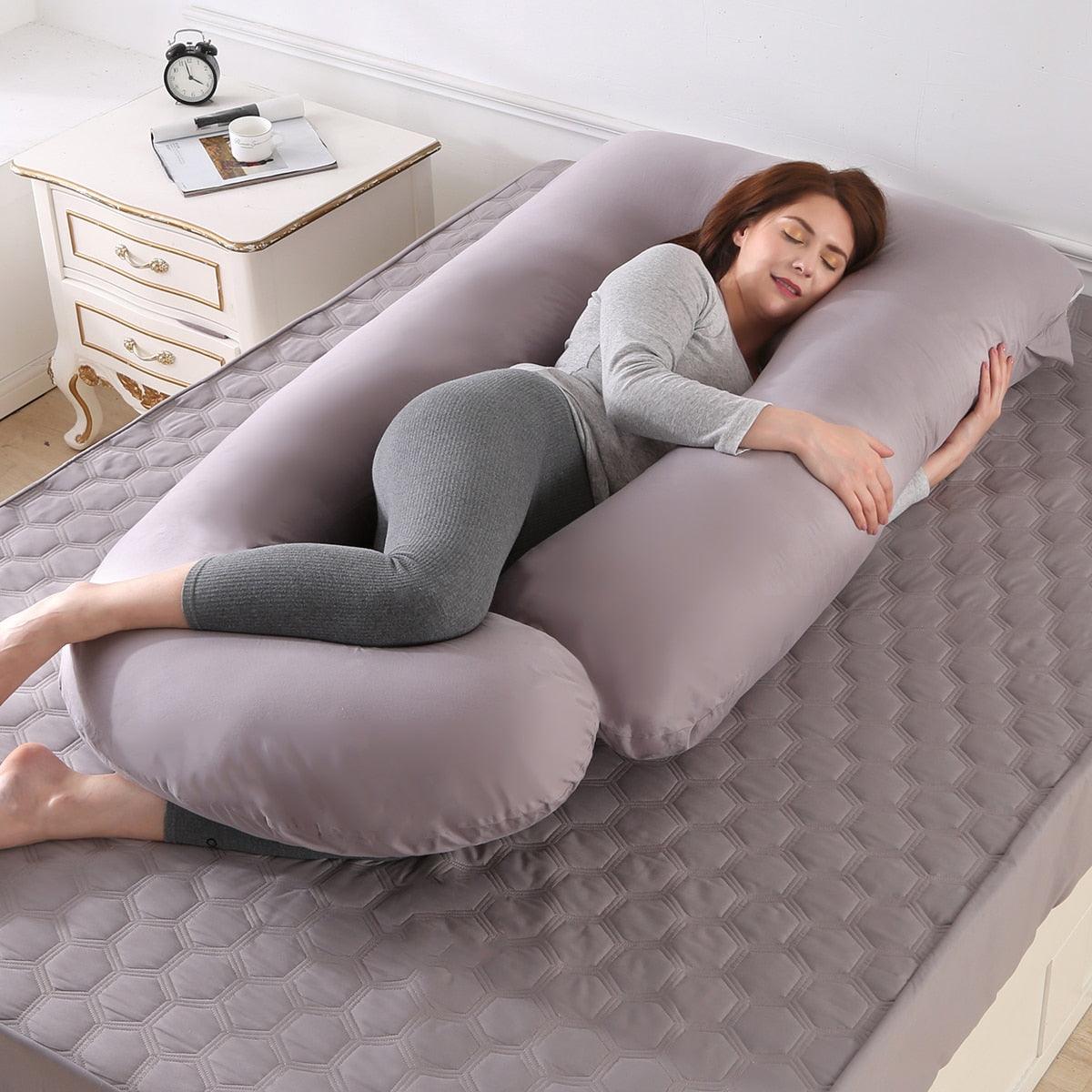 Superior Quality Pregnancy Pillow - Large Size Sleeping - Support Pillow For Pregnant Women - Nice J Shape Maternity Pillows (8Z2)(9Z2)(1Z3)(1U7) - Deals DejaVu
