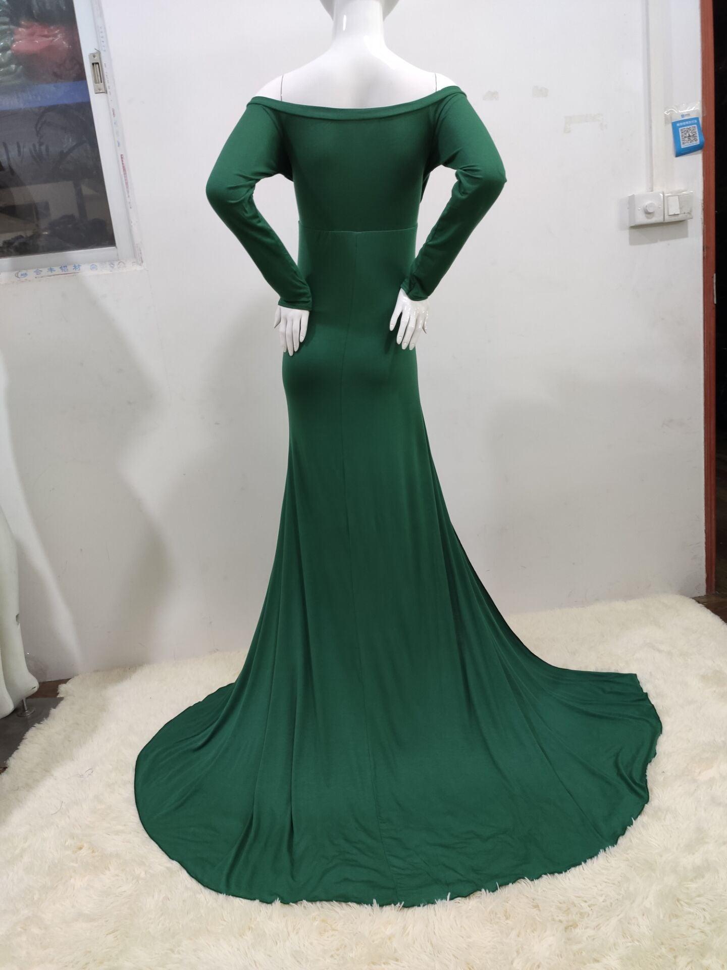 Maternity White Photo Dress - Pregnant Women Mermaid Sexy Gown Pregnancy Dress (1U5)(Z6)(Z8)(1Z1)(2Z1)(3Z1)(4Z1)(7Z1)