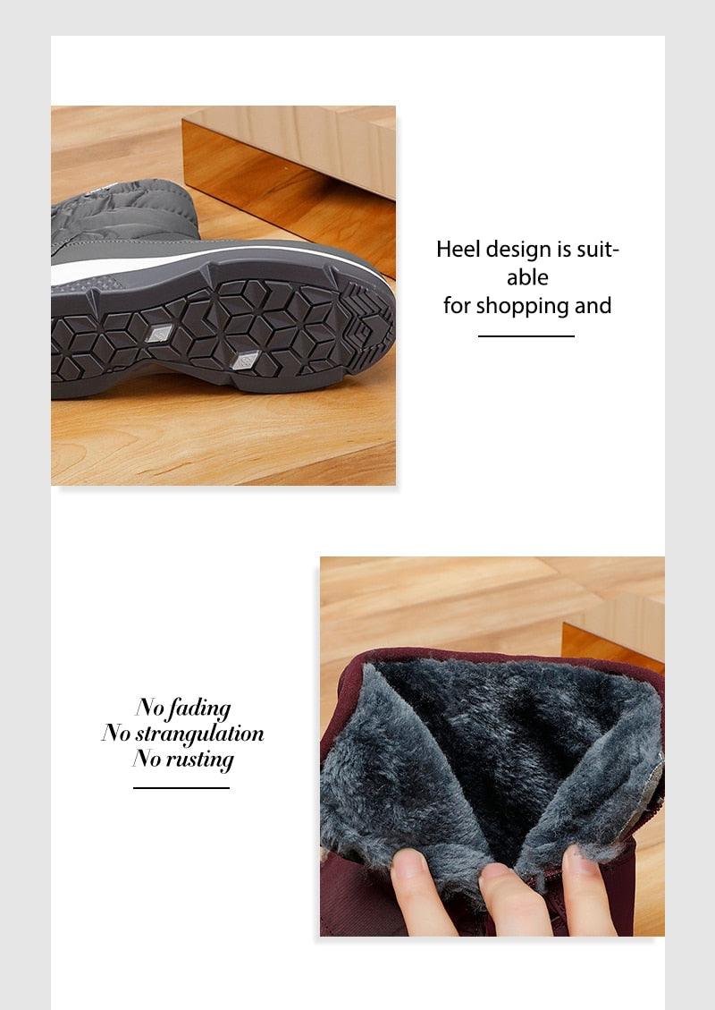 Women Winter Platform Zip Ankle Boots - Waterproof Boots - Ladies Original Breathable Casual Shoes (BB2)(CD)(WO4)(BB5)(F38)(3U38) - Deals DejaVu