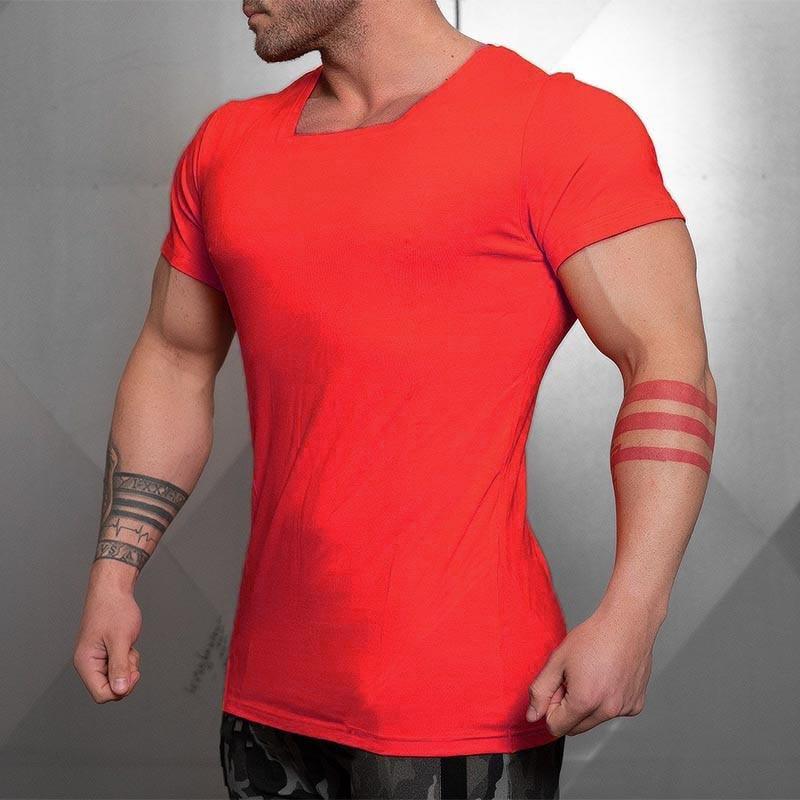Top Brand Solid Clothing Gyms t-shirt - Mens Fitness Tight t-shirt Cotton Slim fit t shirt men Bodybuilding Summer (TM8)(1U8)(TM7)(1U101)(1U100)