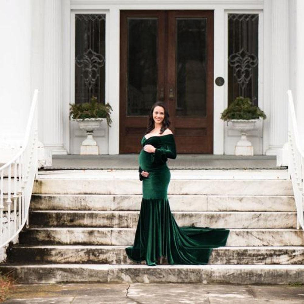 Trending Shoulderless Maternity Dresses For Photo Shoot -Sexy Long Pregnancy Dress - Maxi Gown Photography(1U5)(Z6)(Z8)(1Z1)(2Z1)(3Z1)(4Z1)(7Z1)