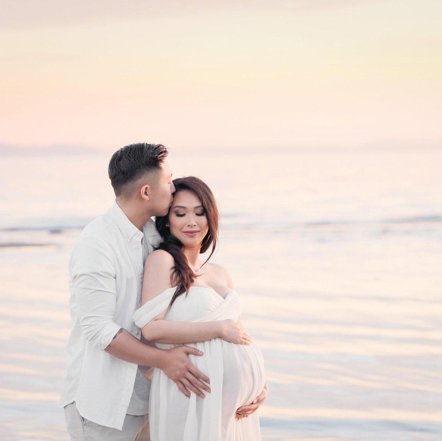 Great White Maternity Dresses For Photography Gown - Baby Shower Dresses -Prenatal Photo Clothes Chiffon Floor(1U5)(Z6)(Z8)(1Z1)(2Z1)(3Z1)(4Z1)(7Z1)