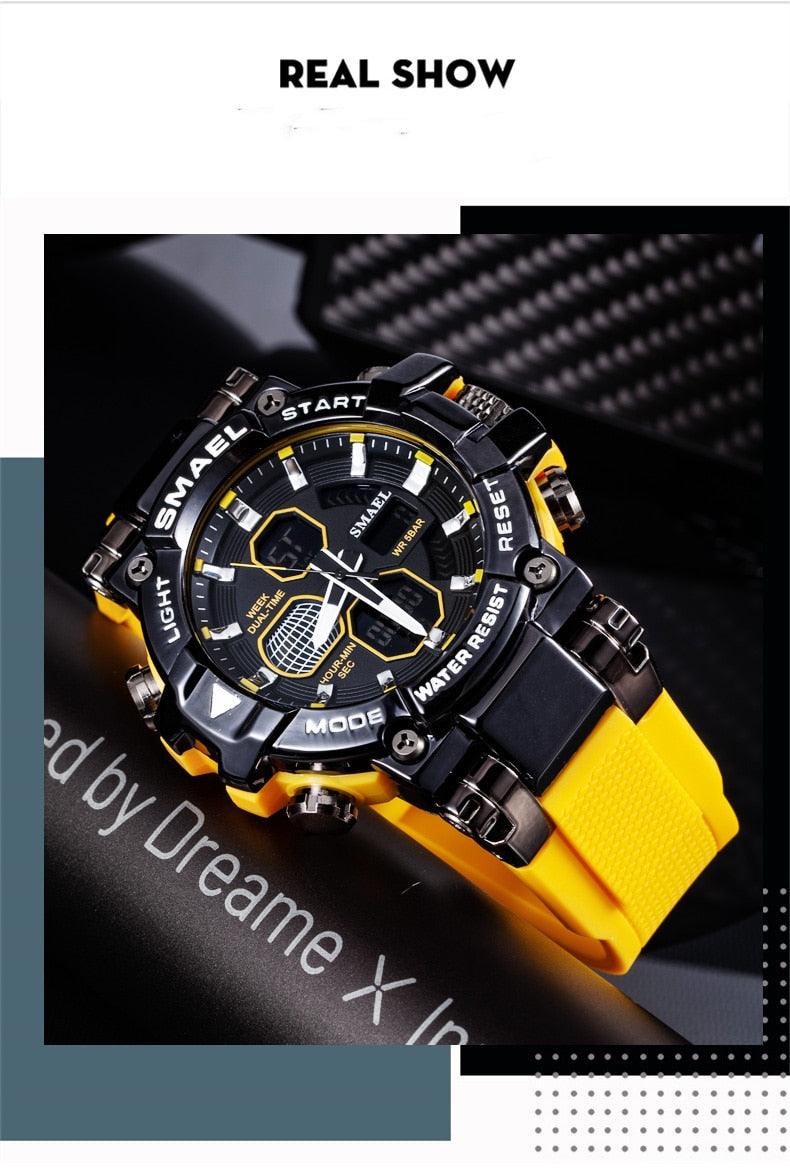 Sport Watches - Men Watch Military Army 50M Waterproof Auto Date Alarm Clock 8027 Quartz (MA9)(RW)(1U84)