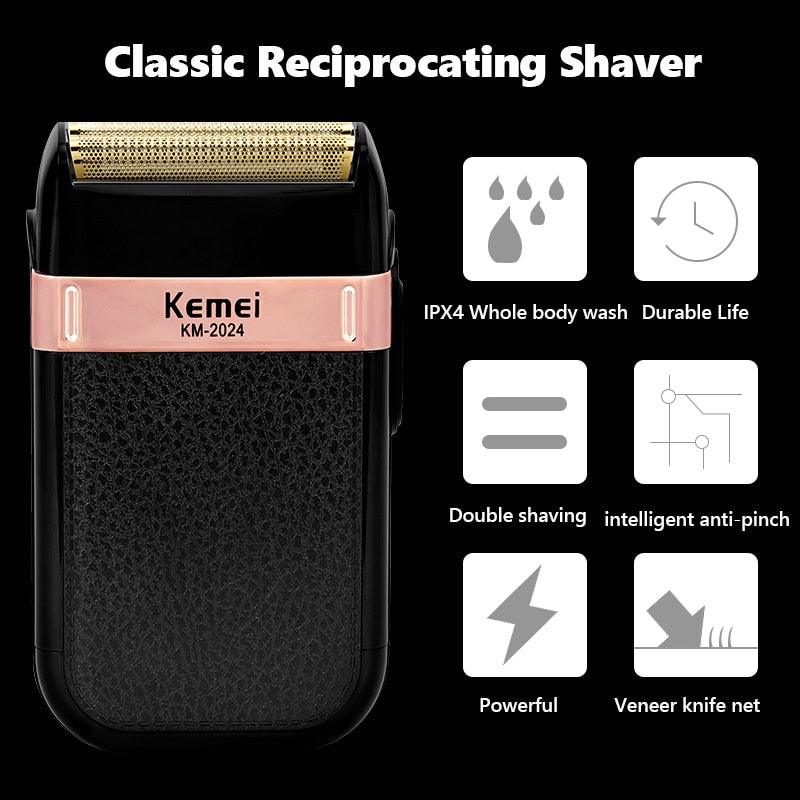 Professional Barber Hair Clipper - Rechargeable Electric T-Outliner Finish Cutting Machine - Beard Trimmer Shaver Cordless Corded (BD6)(1U45)(F45)