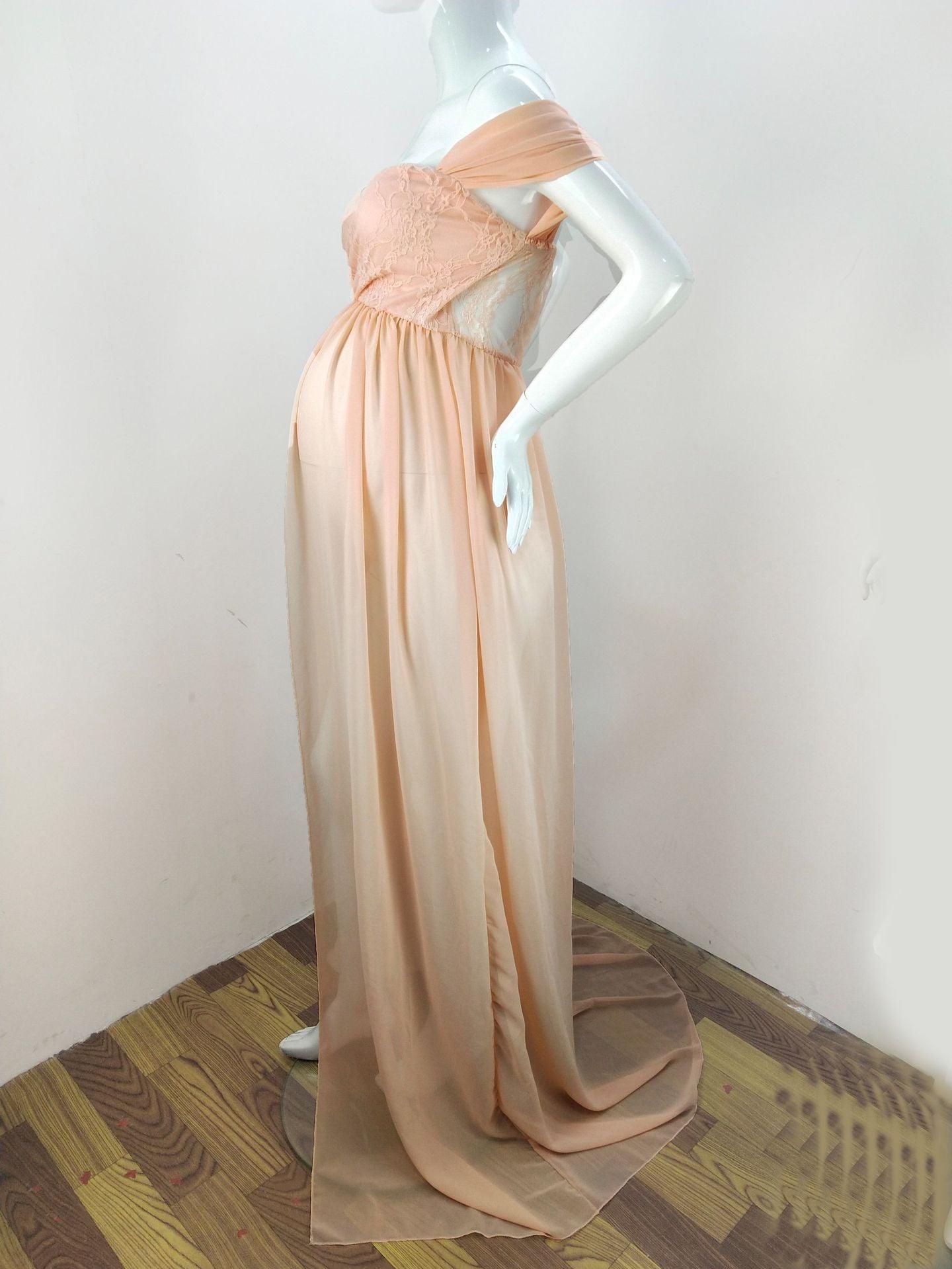 Great White Maternity Dresses For Photography Gown - Baby Shower Dresses -Prenatal Photo Clothes Chiffon Floor(1U5)(Z6)(Z8)(1Z1)(2Z1)(3Z1)(4Z1)(7Z1)