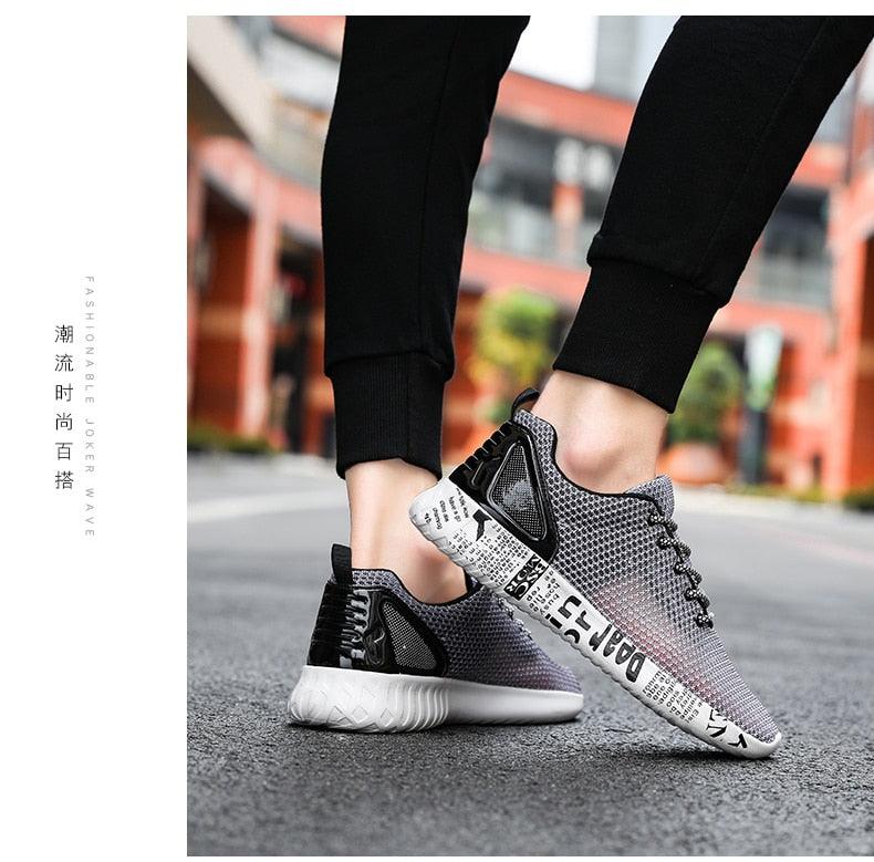 New Great Fashion Graffiti Men Shoes - Mesh Openwork Breathable Lightweight Non-slip Shoes - Men Sneakers Black Casual Loafers (MSC3)(MSC7)(MSA1)(MCM)(MSA2)(1U12) - Deals DejaVu