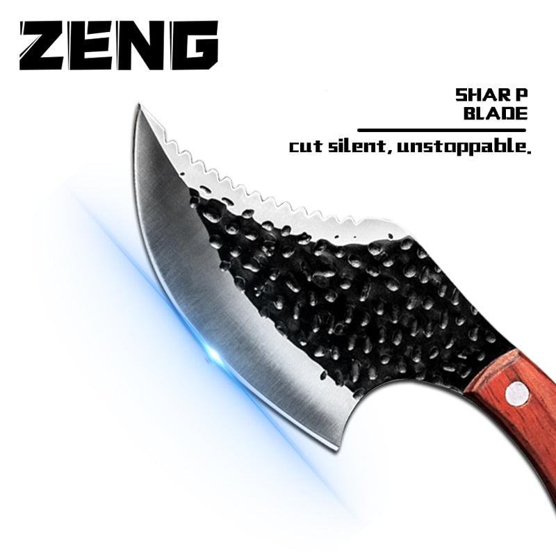 Forged Small Scimitar To Cut Meat Butcher - Boning Knife Hammered Household Outdoor Sliced Slaughter Small Kitchen Knife (AK5)(1U61)