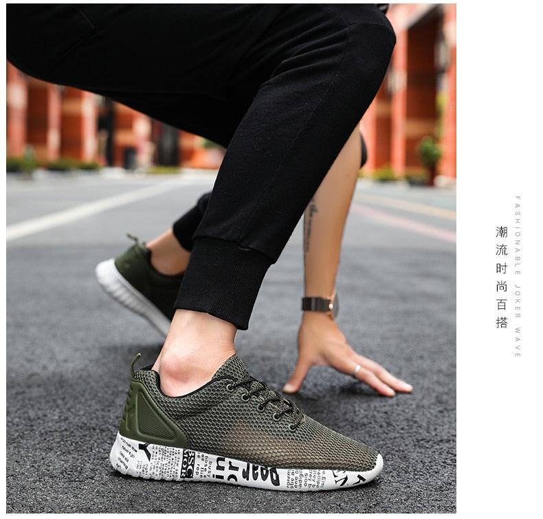 New Great Fashion Graffiti Men Shoes - Mesh Openwork Breathable Lightweight Non-slip Shoes - Men Sneakers Black Casual Loafers (MSC3)(MSC7)(MSA1)(MCM)(MSA2)(1U12) - Deals DejaVu