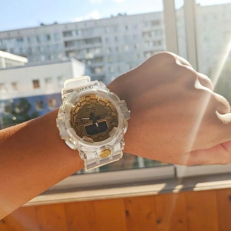 Woman Watch Quartz - Sports Watches Kids 50M Waterproof Wristwatches - Jelly Starp Clock 8025 Children Clocks Lady Watch Women (RW)(1U82)(1U84)(1U48)