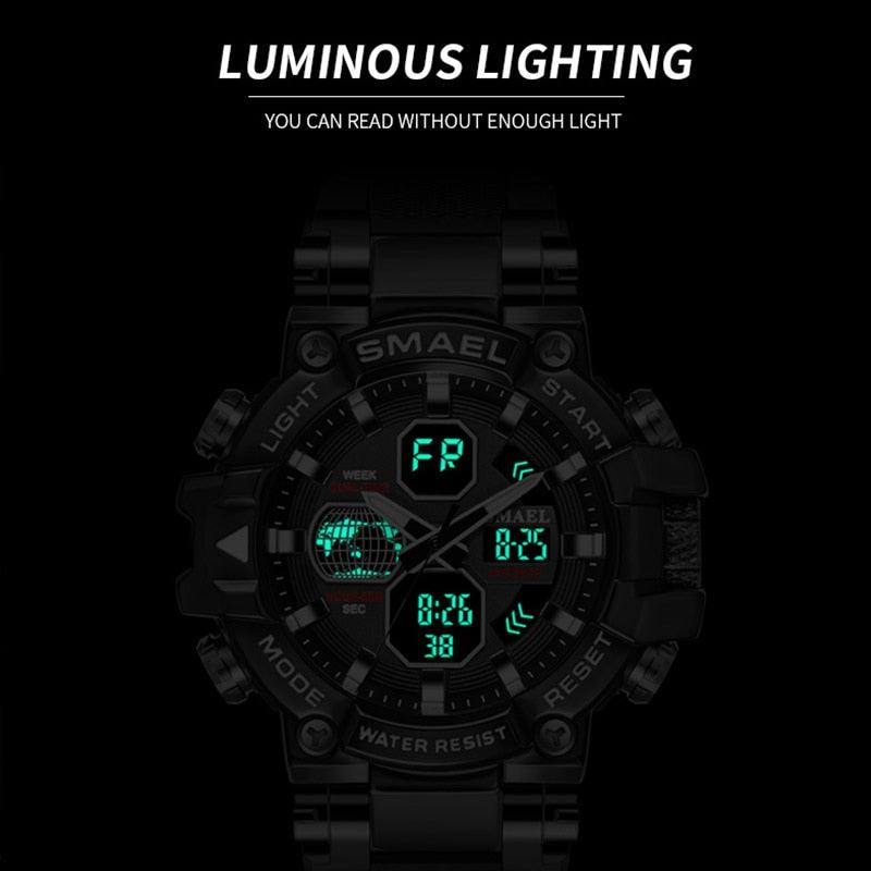 Sport Watches - Men Watch Military Army 50M Waterproof Auto Date Alarm Clock 8027 Quartz (MA9)(RW)(1U84)