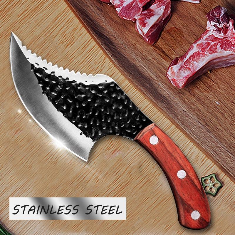 Forged Small Scimitar To Cut Meat Butcher - Boning Knife Hammered Household Outdoor Sliced Slaughter Small Kitchen Knife (AK5)(1U61)