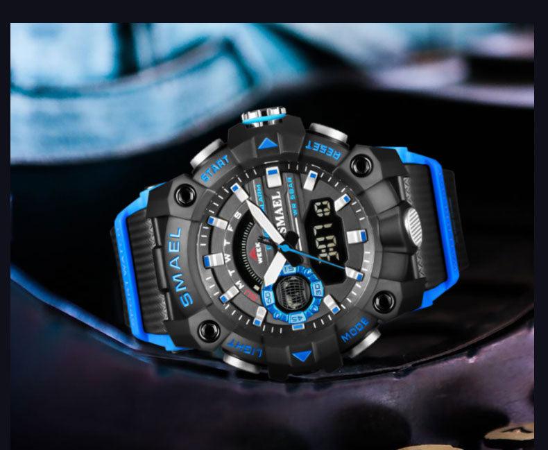 Military Watches - Men Sport Watch - New 50M Waterproof Wristwatch Stopwatch Alarm LED Light (MA9)(RW)(1U84)