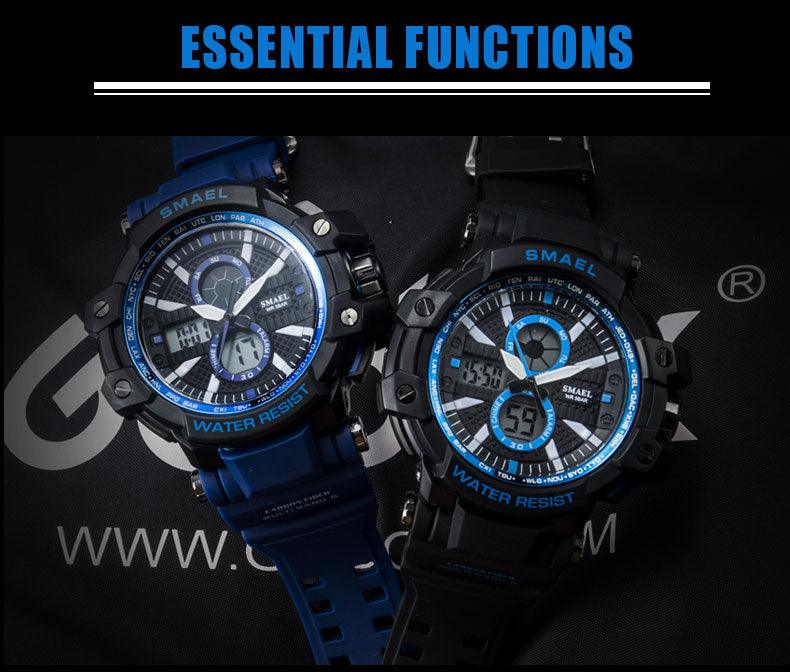 Sport Watches For Men Military Clock - Watch 50M Waterproof Luminous White Wristwatch Band (MA9)(RW)(1U84)