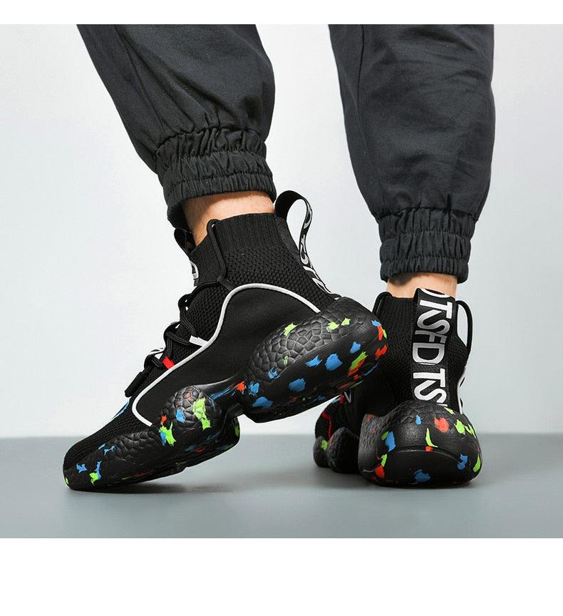 Great Men Sneaker - Soft Casual Shoes - Sock Shoes Fashion plus size 45 46 47 48 Tenis Masculino Adulto High Top Man Flat Shoes (MSC3)(MSC7)(MSA1)(MCM)(MSA2)(1U12) - Deals DejaVu