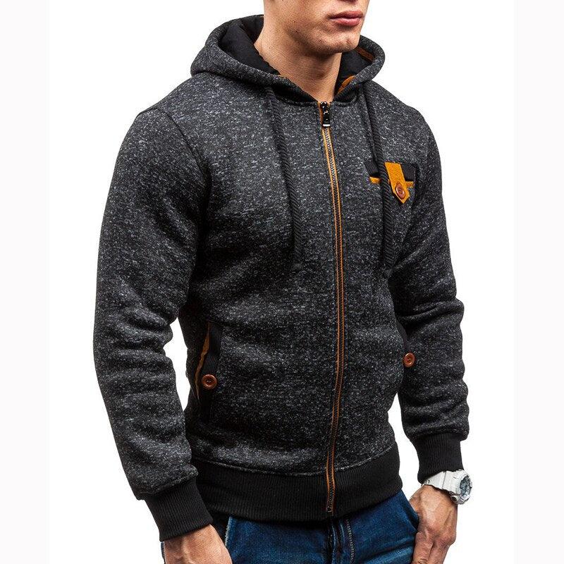 "Only For Men With Style" -Men Sports Casual Wear Zipper COPINE Fashion Jacquard Hoodies - Sweatshirts Autumn Winter Coat (TM5)(CC1)(1U100)