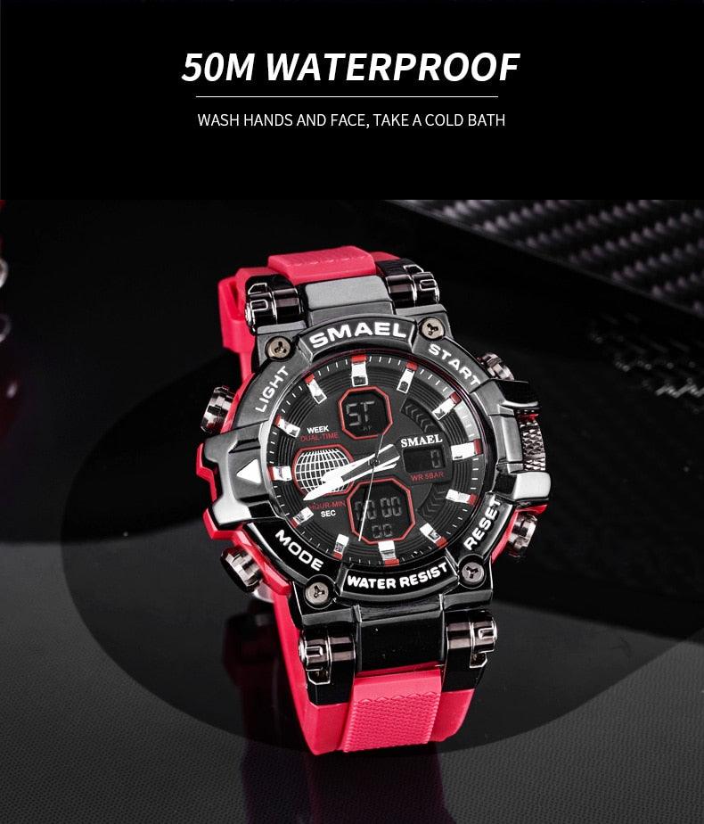 Sport Watches - Men Watch Military Army 50M Waterproof Auto Date Alarm Clock 8027 Quartz (MA9)(RW)(1U84)