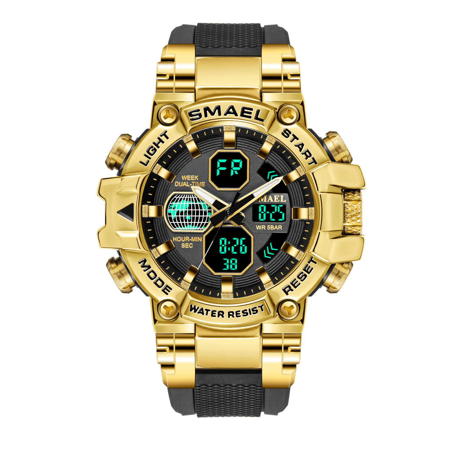Sport Watches - Men Watch Military Army 50M Waterproof Auto Date Alarm Clock 8027 Quartz (MA9)(RW)(1U84)