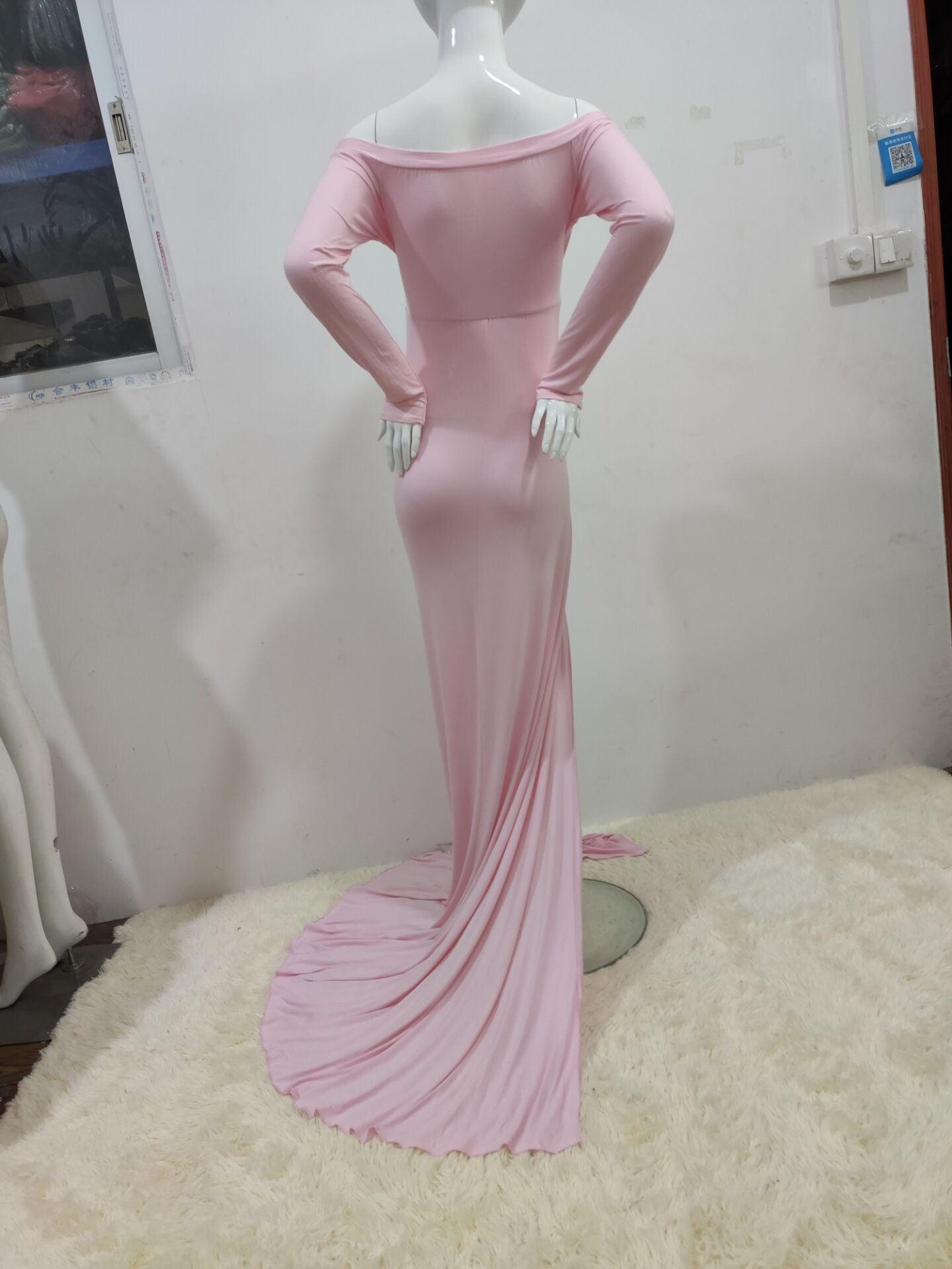 Maternity White Photo Dress - Pregnant Women Mermaid Sexy Gown Pregnancy Dress (1U5)(Z6)(Z8)(1Z1)(2Z1)(3Z1)(4Z1)(7Z1)