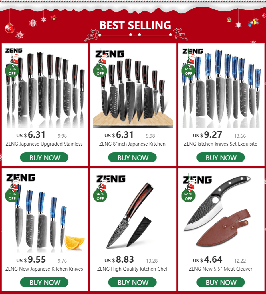 Great 8"inch Japanese Kitchen Knives - Laser Damascus Pattern Chef Knife - Sharp Santoku Cleaver Slicing Utility Knives Tool (AK5)(1U61)