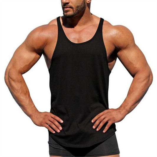 Trending Cotton Workout Gym Stringer Tank Top - Mens Muscle Sleeveless Sportswear - Bodybuilding Singlets (TM7)(1U101)(1U100)