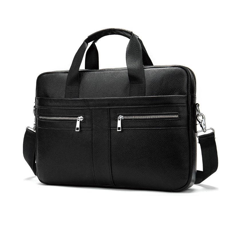 New Vintage Leather Men Bag - Genuine Leather Messenger Bag - Men Shoulder Bags Male Laptop Briefcase Bag Casual Men Handbag (3MA1)(LT4)(1U78) - Deals DejaVu