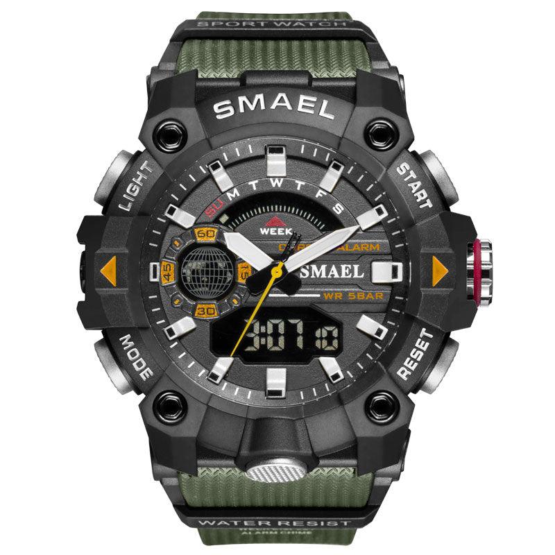 Military Watches - Men Sport Watch - New 50M Waterproof Wristwatch Stopwatch Alarm LED Light (MA9)(RW)(1U84)