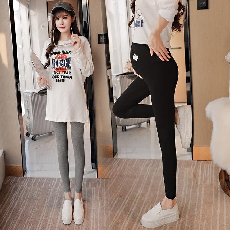 Across V Low Waist Belly Maternity Legging - Spring Autumn Fashion Knitted Clothes for Pregnant Women Pregnancy Skinny Pants (2Z7)(7Z2)(1U4)