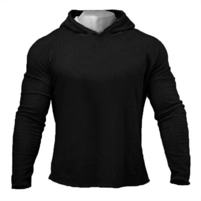 Brand Autumn Fitness Clothing -Mens Hooded T Shirt Streetwear -Bodybuilding Long Sleeve Tshirt (TM5)(CC1)(1U100)(TM7)(1U101)(1U100)