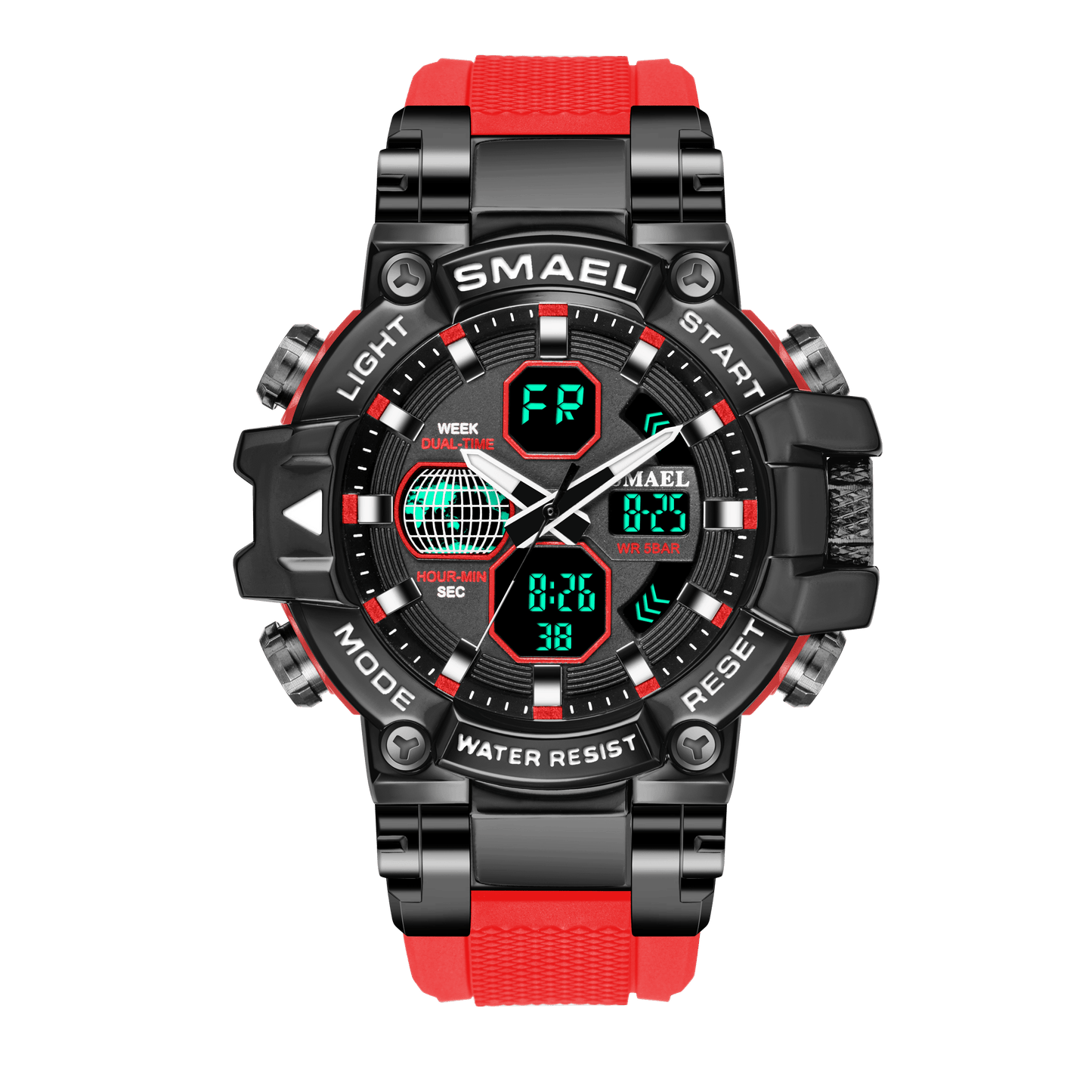 Sport Watches - Men Watch Military Army 50M Waterproof Auto Date Alarm Clock 8027 Quartz (MA9)(RW)(1U84)