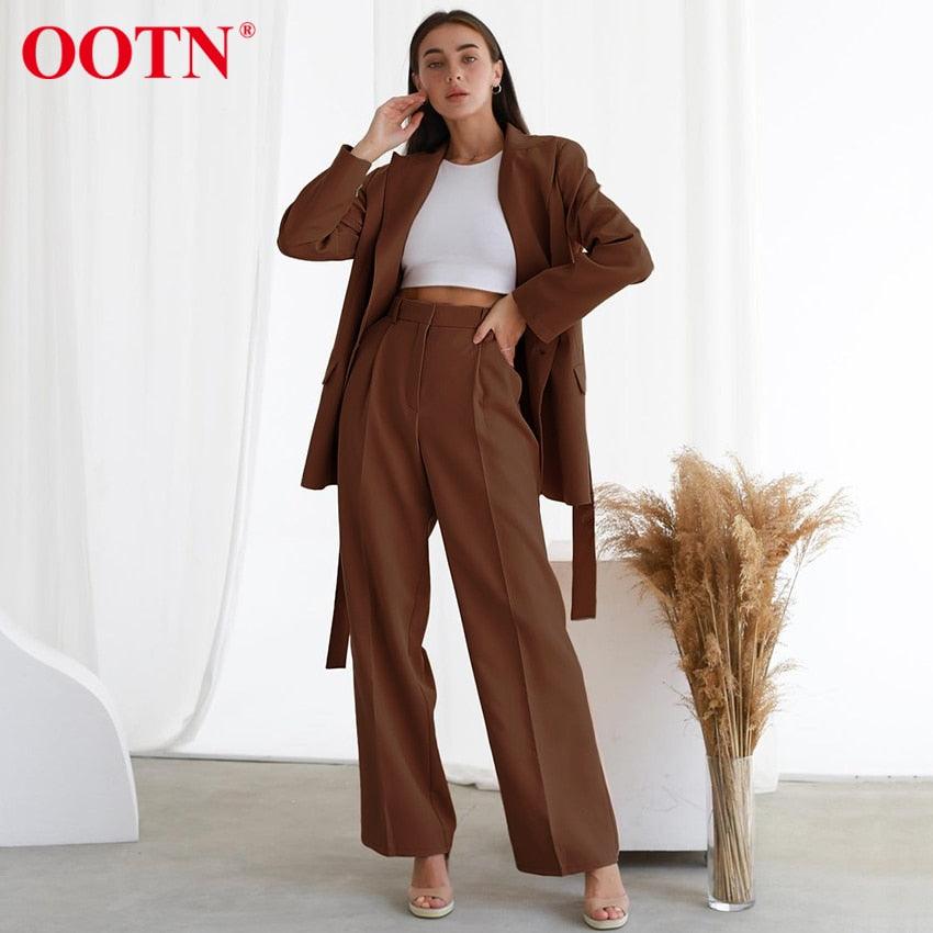 Office lady Baggy Trouser High Waist Elegant All-Match Wide Leg Pants - Women Plus Length Spring Pocket Zipper Street Pants (BP)(1U25) - Deals DejaVu