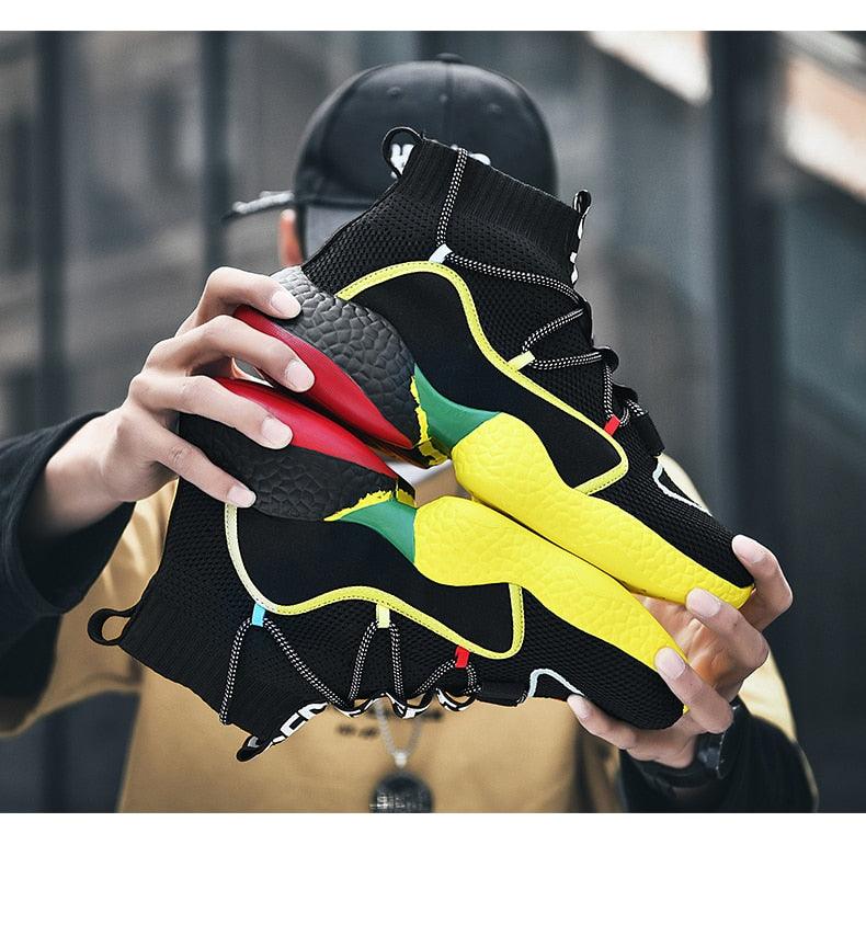 Great Men Sneaker - Soft Casual Shoes - Sock Shoes Fashion plus size 45 46 47 48 Tenis Masculino Adulto High Top Man Flat Shoes (MSC3)(MSC7)(MSA1)(MCM)(MSA2)(1U12) - Deals DejaVu
