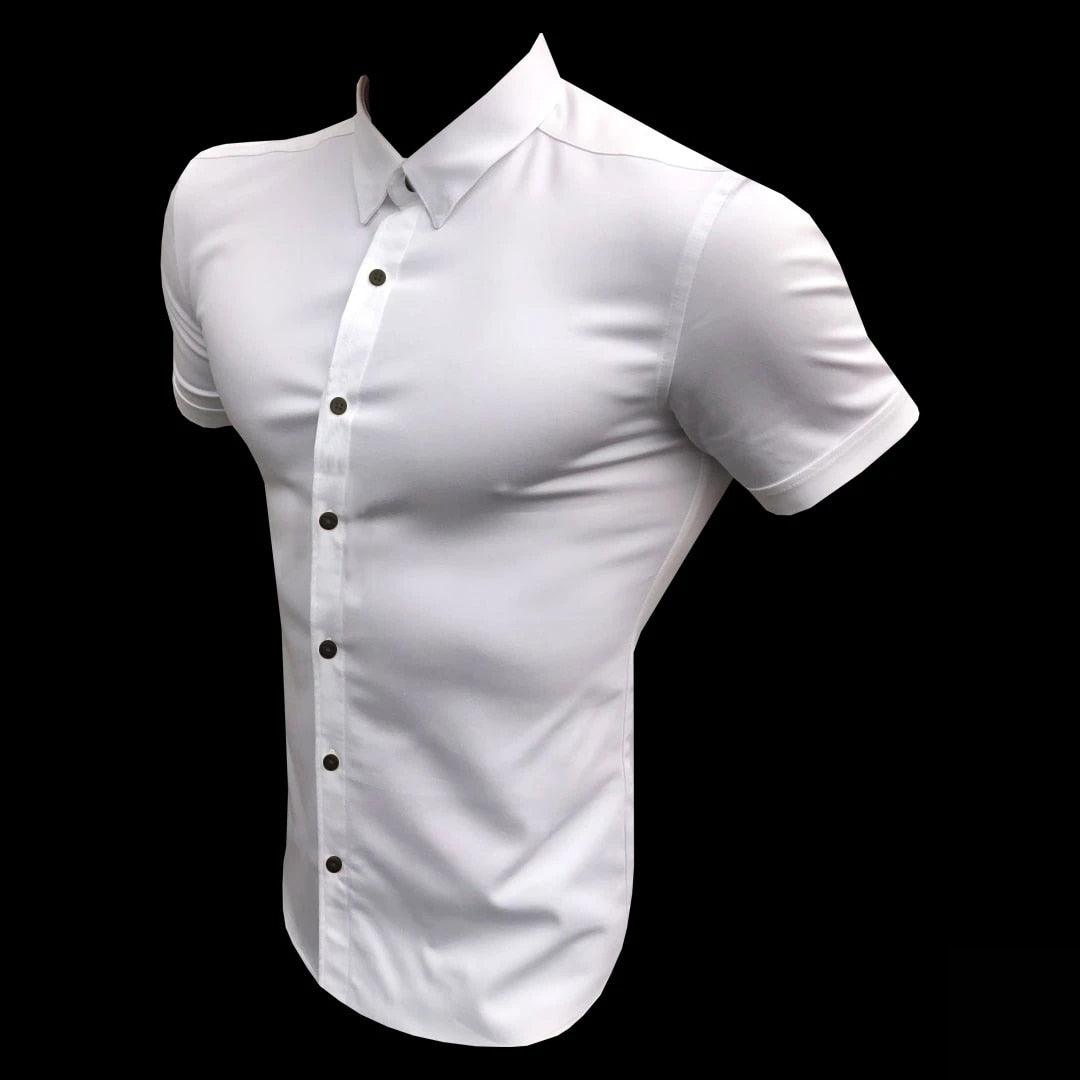 Great Summer Fashion Slim Fit Button Short Sleeve Shirts - Men Casual Sportswear Dress Shirt (TM1)(T2G)(1U8)(TM8)