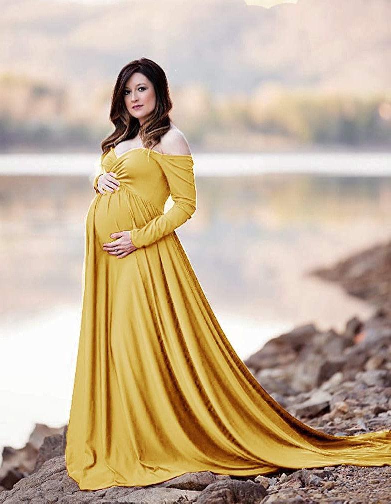 Gorgeous Pregnancy Dress for Photo Shoot - Women Baby Shower Dress - Photography Maternity Gown (1U5)(Z6)(Z8)(1Z1)(2Z1)(3Z1)(4Z1)(7Z1)
