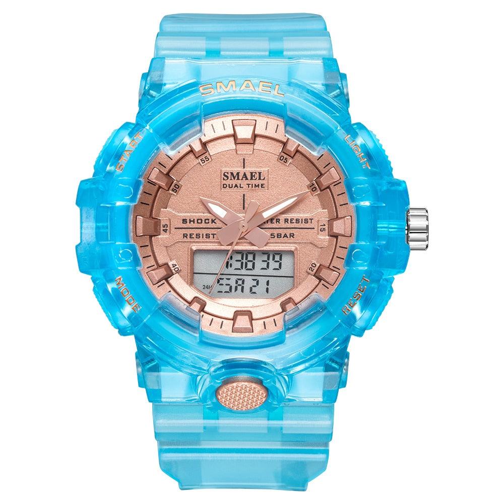 Woman Watch Quartz - Sports Watches Kids 50M Waterproof Wristwatches - Jelly Starp Clock 8025 Children Clocks Lady Watch Women (RW)(1U82)(1U84)(1U48)