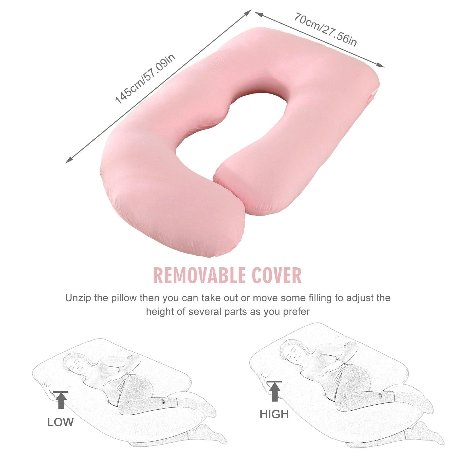 Superior Quality Pregnancy Pillow - Large Size Sleeping - Support Pillow For Pregnant Women - Nice J Shape Maternity Pillows (8Z2)(9Z2)(1Z3)(1U7) - Deals DejaVu