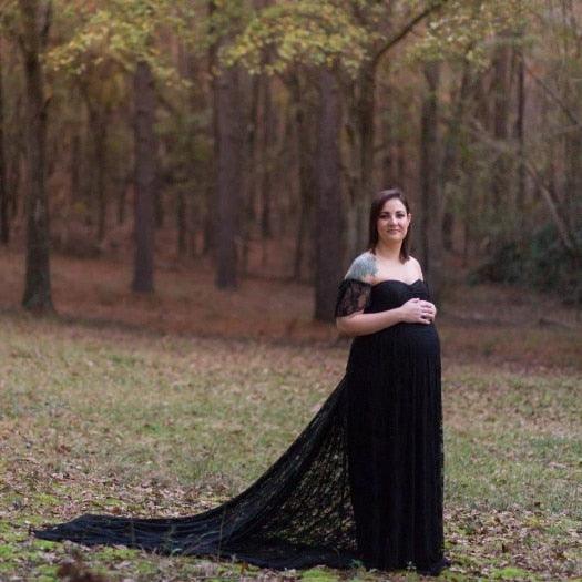 Maternity Wedding Dress Sexy Lace Photography Props Pregnancy Woman Photo Shoot Pregnant Baby Shower Clothes Cotton Maxi Gown (Z6)(1Z1)(2Z1)(3Z1)(7Z1) - Deals DejaVu