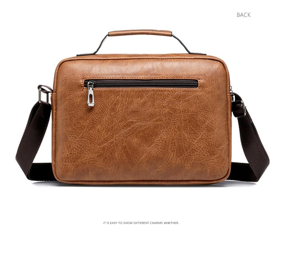 Men Briefcase Casual bag - Men Genuine Leather Shoulder Bag - Men's Messenger Bags - Crossbody Handbag (3MA1)(LT4)(1U78) - Deals DejaVu