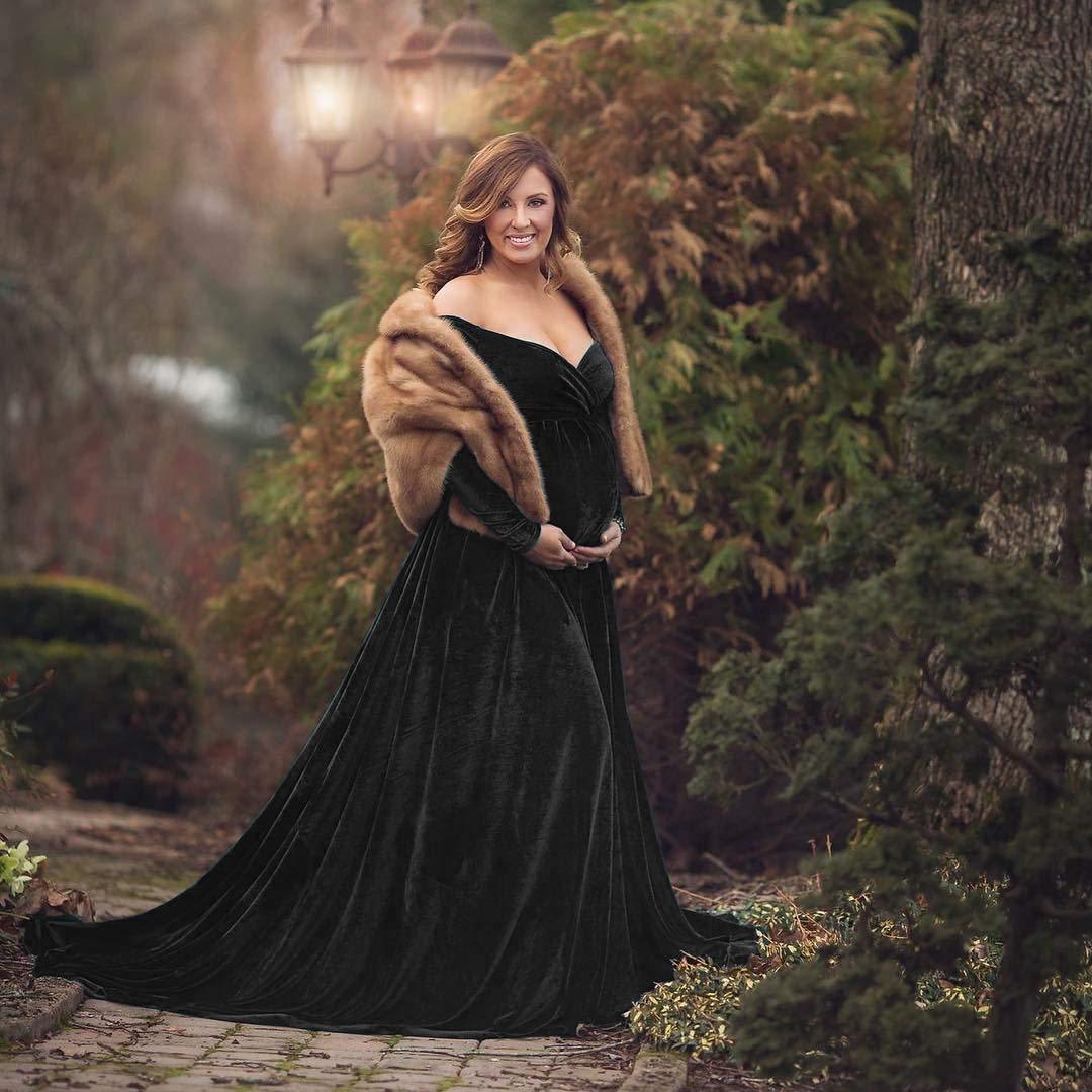 Great Winter Pregnancy Dress - Long Tail Maternity Dresses for Photo Shoot - Long Dress Gown Color Photography(1U5)(Z6)(Z8)(1Z1)(2Z1)(3Z1)(4Z1)(7Z1)