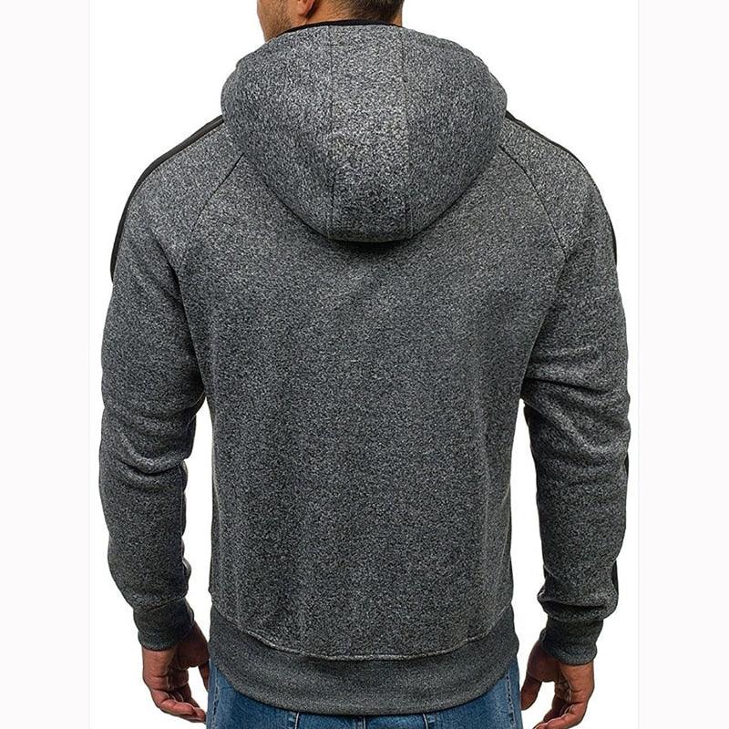 Men Sports Casual Wear Zipper - Fashion Tide Jacquard Hoodie - Fleece Jacket Fall Sweatshirts Spring Autumn Coat (TM5)(CC1)(1U100)