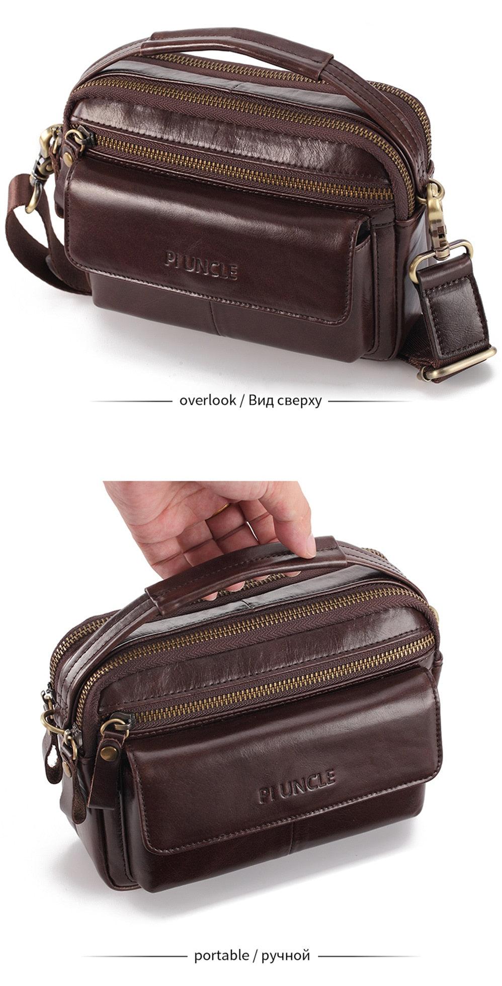 Great Men Shoulder Bag - men genuine Leather Shoulder Bags - Men Handbags Capacity Soft Leather Bag For Man Messenger Bags Tote Bag (3MA1)(LT4)(1U78) - Deals DejaVu